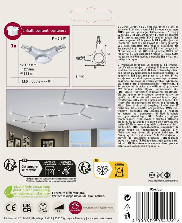 Image du produit Paulmann Connecteur en L URail LED