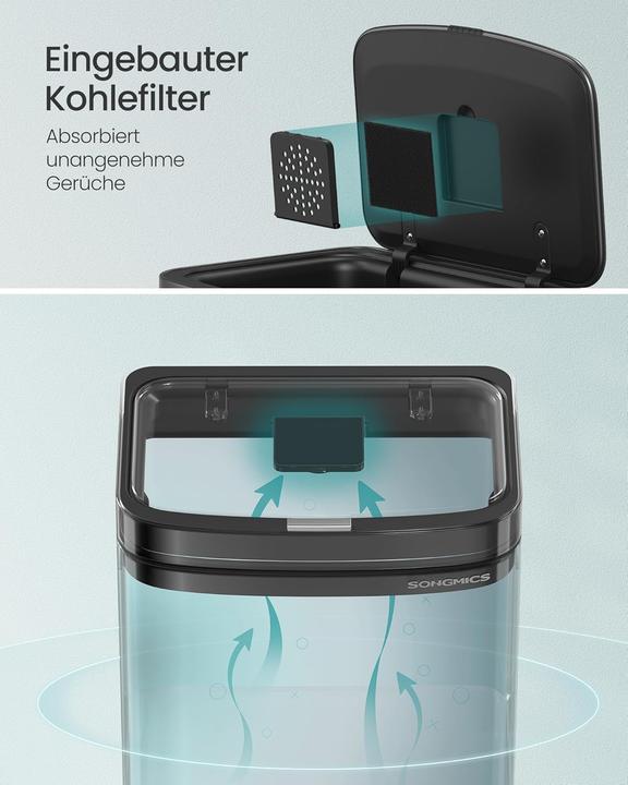 Actual product image Songmics Mülleimer für die Küche (2 x 10 L und 30 L) (50 l)