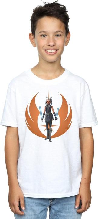 Actual product image Star Wars Boys Clone Wars Ahsoka Rebel Pose T-Shirt (140, 146)
