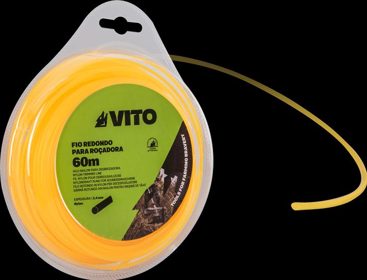 Actual product image VITO 2.0 Mm 15 Mt Round Nylon Line For Brush Cutter (Weed whacker, Trimmer line + line spool)