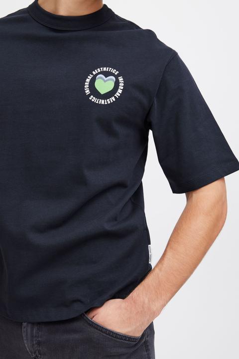 Image du produit Casual Friday CFTue tee relaxed fit avec imprimé sur la poitrine 20505006 (XXL)