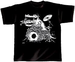 Immagine prodotto Rock You Maglietta nera con coccodrillo power L (L)