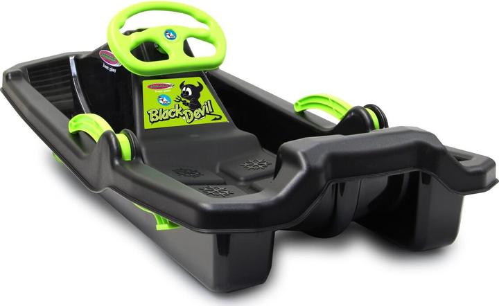 Produktbild Jamara Snow Play Bob Black Devil 84cm schwarz mit Lenkrad und Bremse