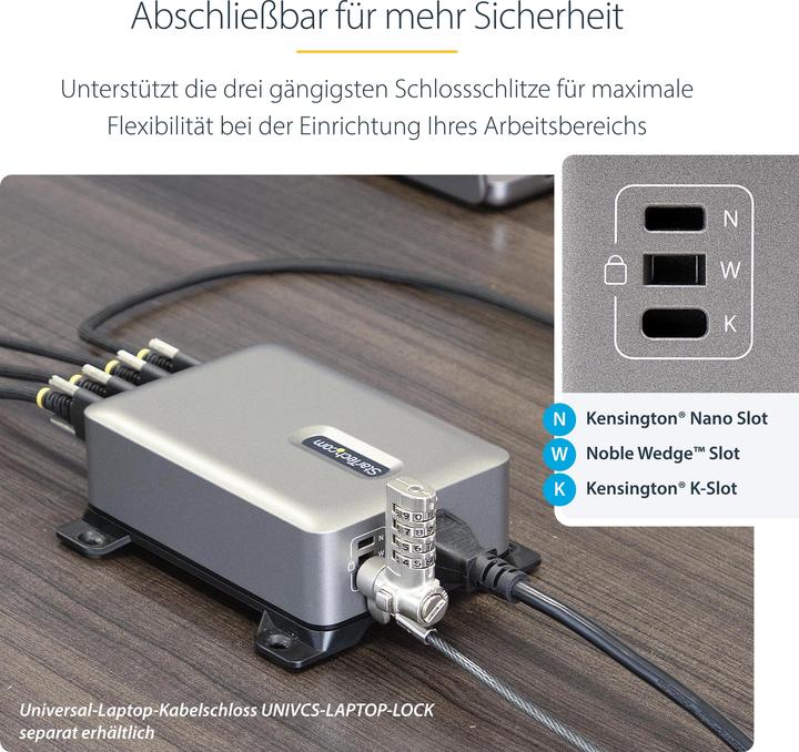 Actual product image StarTech .com 424DEU-USB-C-CHARGER, Drinnen, AC, 28 V, 1,8 m, Grau (240 W)