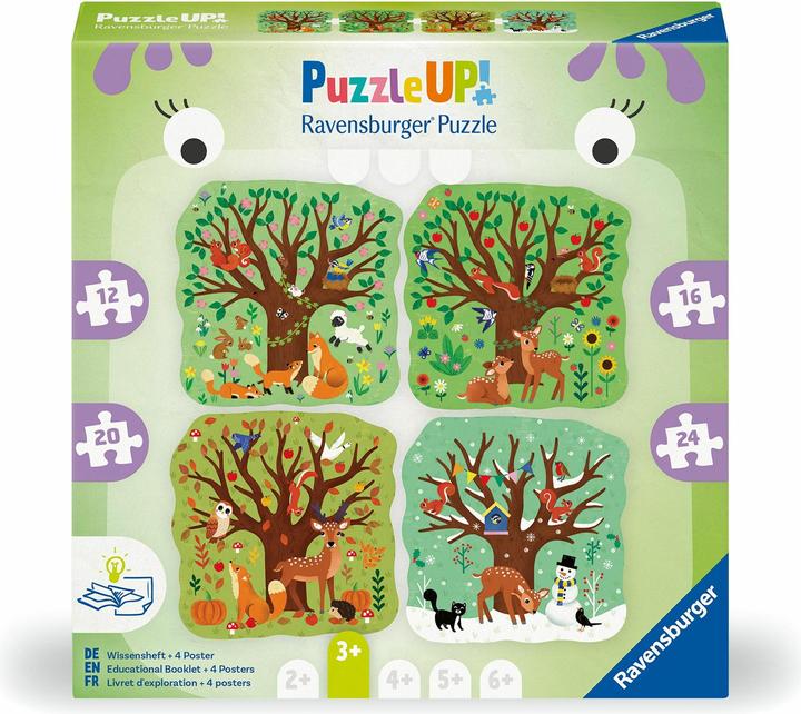 Ravensburger Puzzle UP! Vier Jahreszeiten von, 12004002 - 4 konturgeformte Puzzles mit 12, 16, 20 (24 Teile)