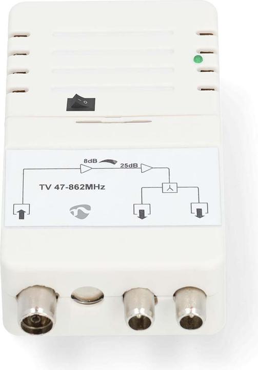 Actual product image Nedis CATV amplifier | Gain dBi (for antenna cable): 25 dB | 47 - 862 MHz | Number of outputs (Amplifier)