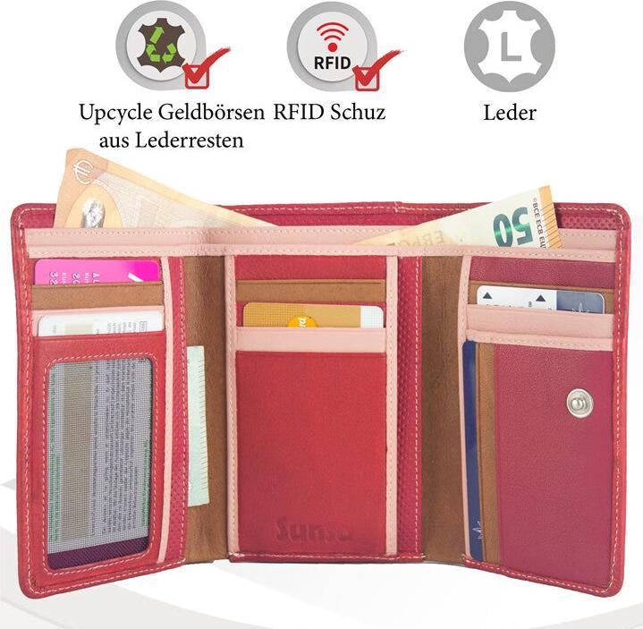 Actual product image Sunsa Ladies Wallet Purse RFID Leather Recycled No.5