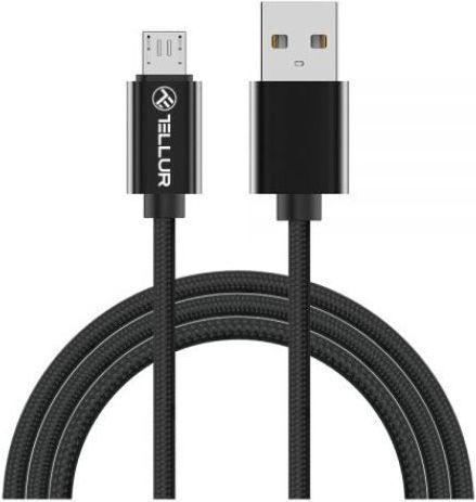 Produktbild Tellur Data cable, USB to Micro USB, Nylon Braided, 1m black (1 m)