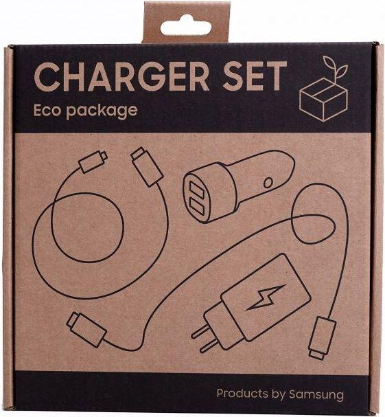 Samsung Charger set. Includes travel and car adapters with cables