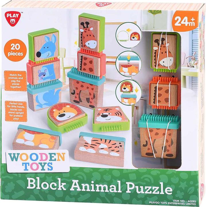 Produktbild Play Holzblock-Puzzle Tiere, 20-tlg. (20 Teile)