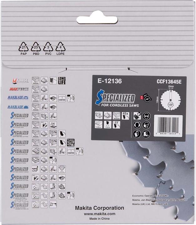 Immagine prodotto Makita Maki EFFICUT S?geb.136x20x45Z E-12136