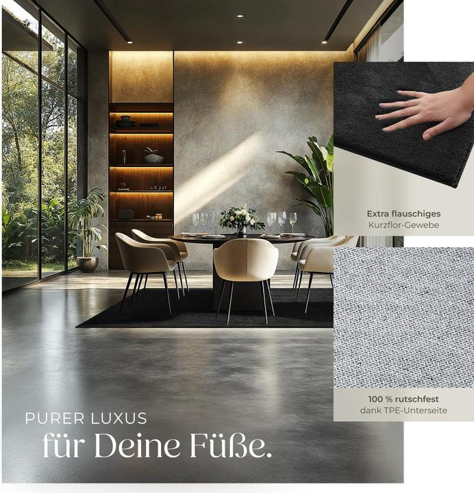 Actual product image tectake Short pile carpet Soft Zone (140 x 200 cm)