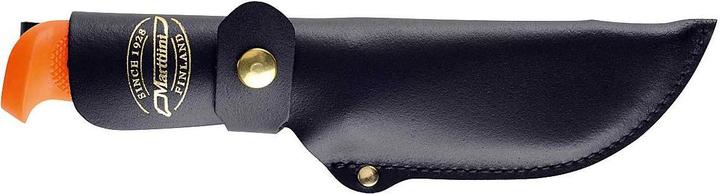 Immagine prodotto Marttiini Scuoiatore, acciaio inox, rivestimento Martef, gancio a strappo, plastica arancione.