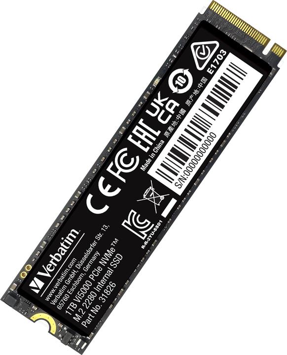 Produktbild Verbatim Vi5000 M.2 SSD 1TB PCIe4 NVMe 31826 (1000 GB, M.2 2280)