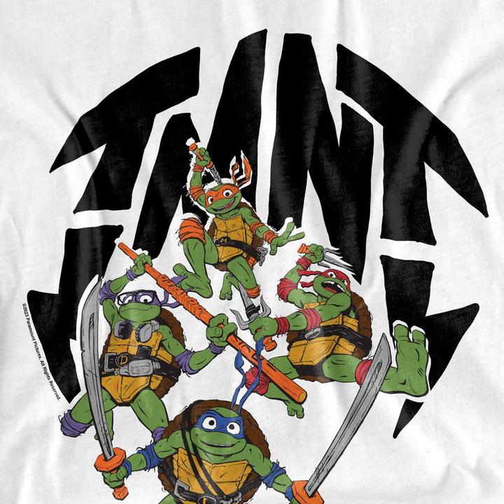 Actual product image Teenage Mutant NT Mens Mutant Mayhem Turtle Shell T-Shirt (4XL)