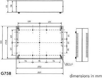 Produktbild HP Autozubehör FEUERHEMMENDES GEHÄUSE - HELLGRAUE OBERSEITE MIT SCHWARZEN RÜCKPLATTEN - 260 x 180 x 65 mm (Gehäuse)