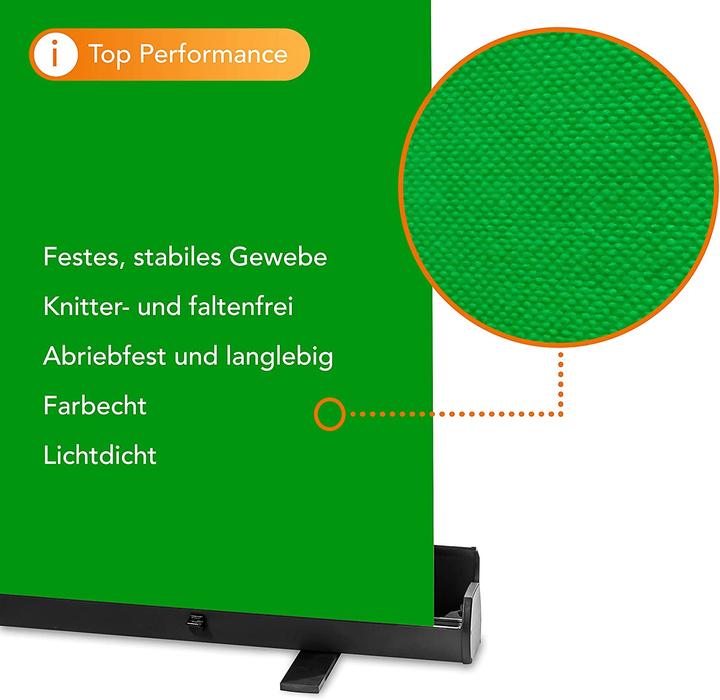 Image du produit Walimex pro Panneau enroulable Fond vert 165x220 (176.50 cm, 226 cm)