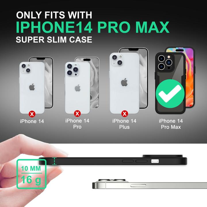 Immagine prodotto Nalia Busta ibrida trasparente a 360 gradi (Apple iPhone 14 Pro Max)