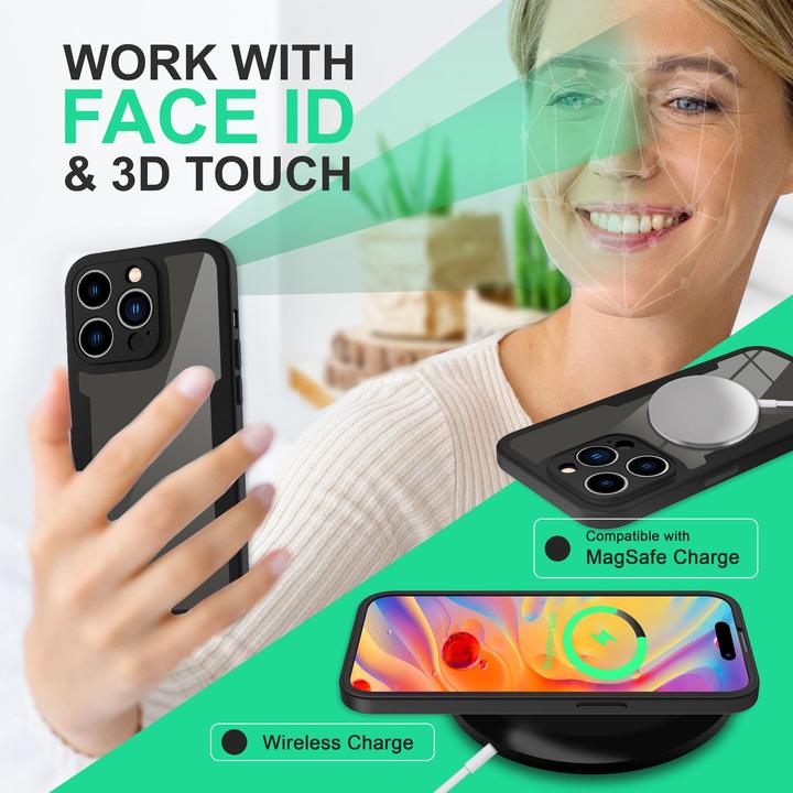 Immagine prodotto Nalia Busta ibrida trasparente a 360 gradi (Apple iPhone 14 Pro Max)