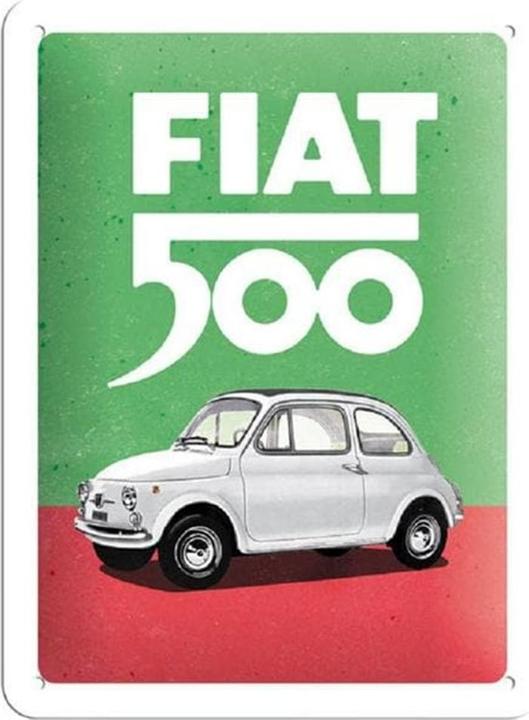 Actual product image Nostalgic-Art Merchandising Fiat 500 sign 15 x 20 cm, metal (15 x 20 cm)