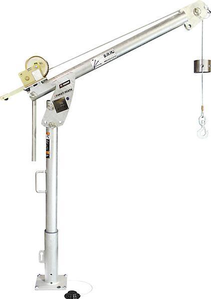 Actual product image Thern Europe First Mate portable davit crane, electrolytically zinc plated, max. load 385 kg.