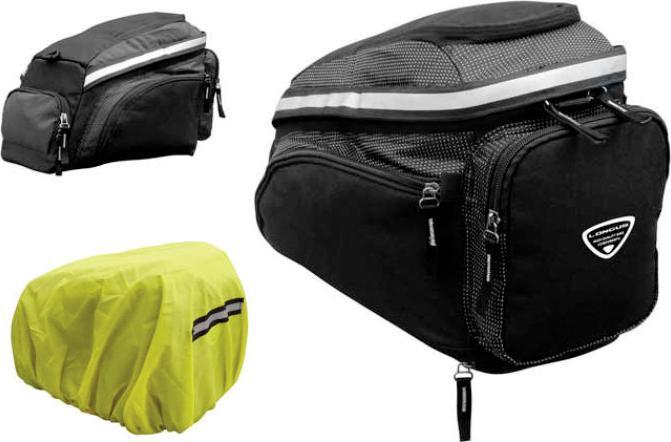 Longus Pannier Volume, Black Velcro Fastened For Pannier Rack (Luggage carrier bag)