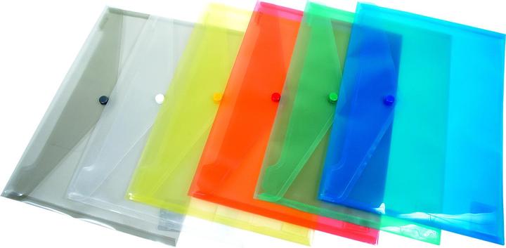 Produktbild Donau Briefumschlaghülle druckknopf, pp, a6, 180 micron, klar