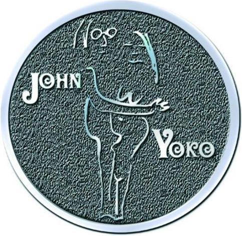Produktbild Universal Textiles Abzeichen John & Yoko Metall Chrom