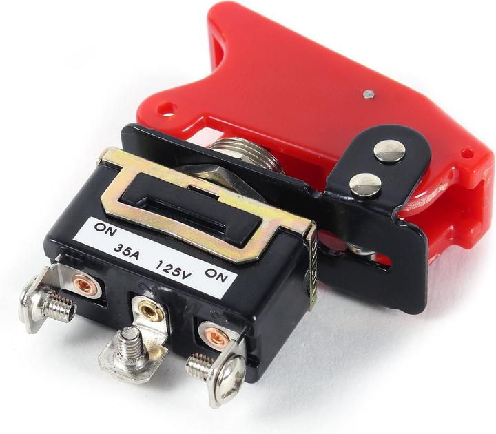 Immagine prodotto Wiltec Bouton d'arrêt d'urgence, 35A / 12V, Knock-Out en rouge ON-OFF-ON