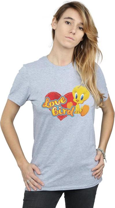 Actual product image Looney Tunes Womens/Ladies Tweety Pie Valentine's Day Love Bird Cotton Boyfriend T-Shirt (XXL)
