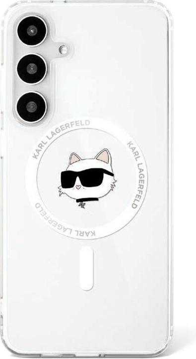 Produktbild Karl Lagerfeld HC Magnetic IML Metal Choupette Head case for Samsung Galaxy S25 Plus white (Samsung Galaxy S25+)
