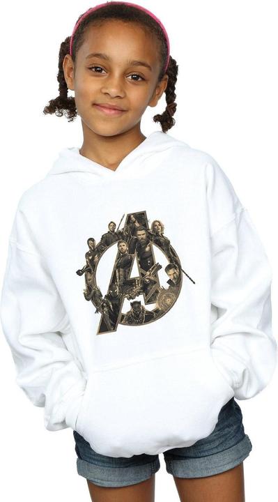 Actual product image Girls Avengers Infinity War Logo Hoodie (140, 146)