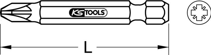 Actual product image KS Tools 1/4" TiN bit (PZ3)