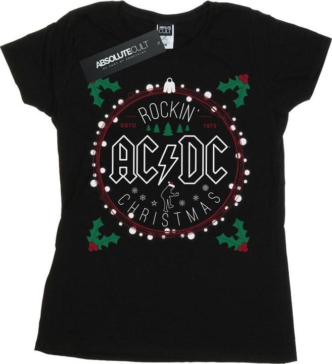 AC/DC Weihnachtskreis TShirt aus Baumwolle