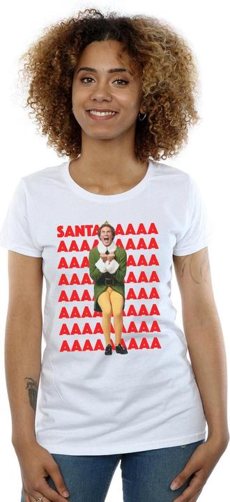 Actual product image Elf Womens/Ladies Buddy Santa Scream Cotton T-Shirt (S)