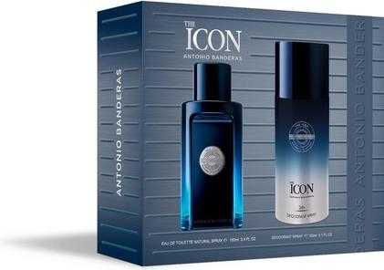 Antonio Banderas Banderas Parfums The Icon Geschenkset für Männer EDT 100ml + Deodorant 150ml Lang anhaltende (Parfum set)