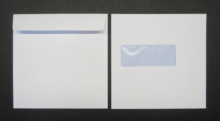Produktbild Blanke Briefumschläge 155x155mm 100g/qm gummiert Sonderfenster VE=500 Stück weiss (500 x)