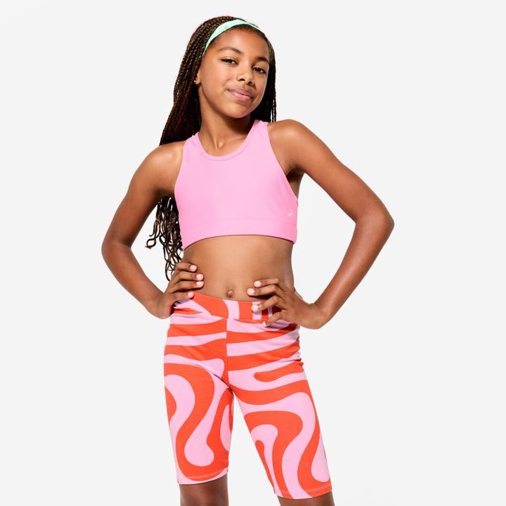 Produktbild Domyos Sport-Bustier Mädchen atmungsaktiv - rosa bedruckt (10, 11, 12)