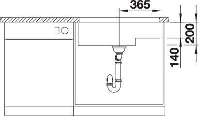 Produktbild Blanco SUBLINE 700-U Level (Unterbauspüle, 73 cm, 46 cm)