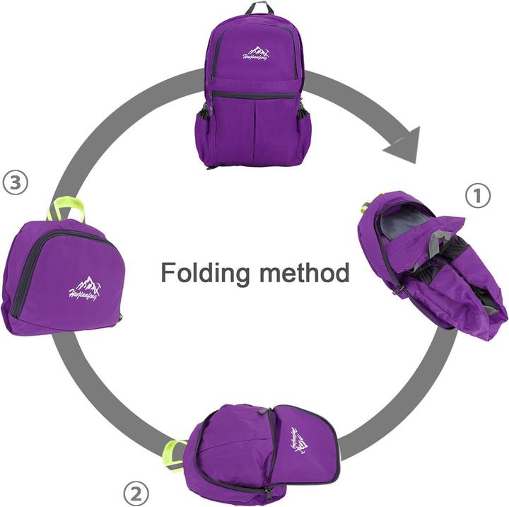 Image du produit Intirilife Sac à dos pliable violet (36 l)
