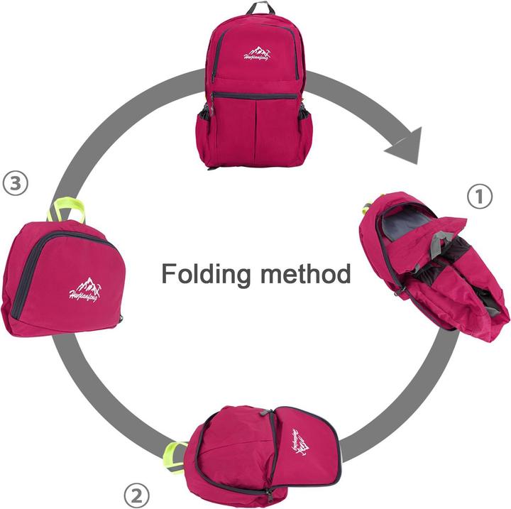 Immagine prodotto Intirilife Zaino pieghevole in rosa (36 l)
