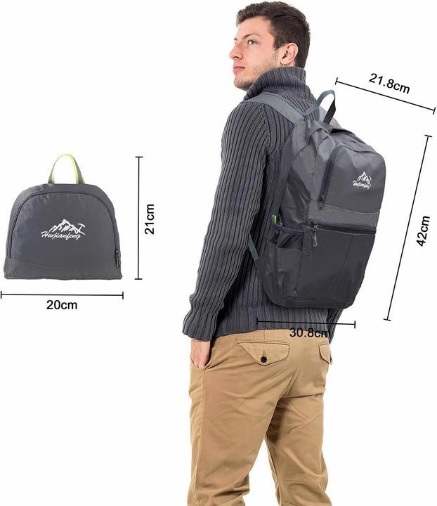 Produktbild Intirilife Faltbarer Rucksack in Grau (36 l)