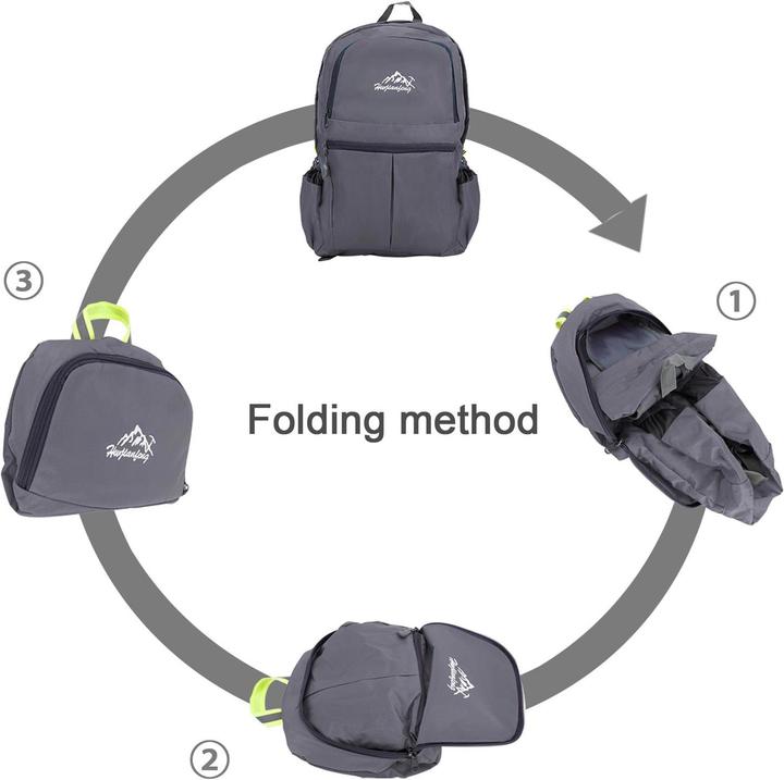 Produktbild Intirilife Faltbarer Rucksack in Grau (36 l)