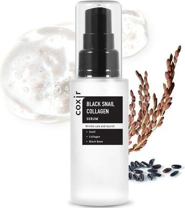 Produktbild Coxir Black Snail Collagen Serum 50ml 1.69 fl.oz - Schwarze Bohnen, Kollagen, Schneckenschleim - Strafft (50 ml)