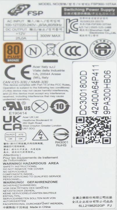 Produktbild Acer XU100133-20173 (300 W)