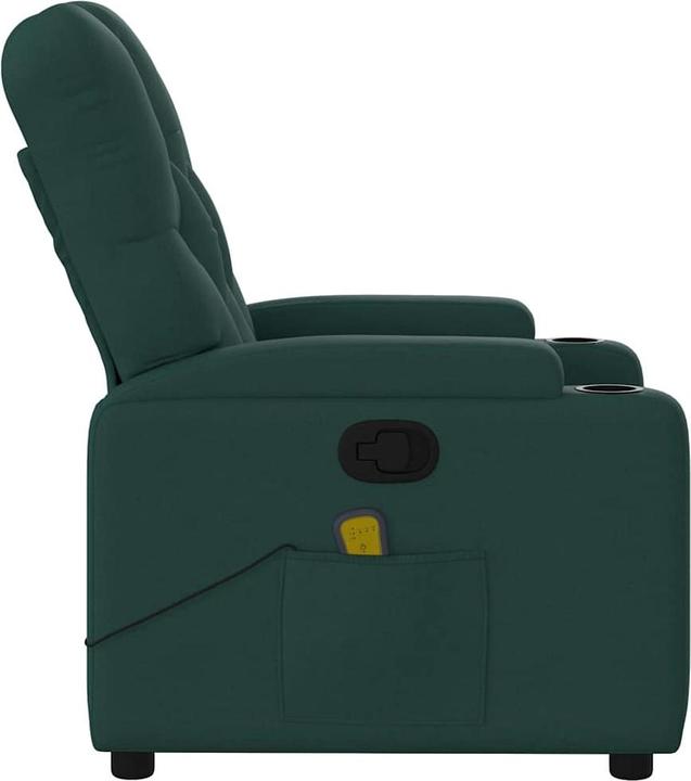 Immagine prodotto VidaXL Poltrona massaggiante in tessuto verde scuro,Colore: verde scuro,Materiale