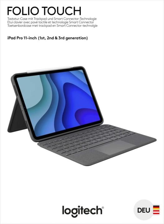 Actual product image Logitech Folio Touch (DE, iPad Pro 11 2021 (3rd Gen), iPad Pro 11 2022 (4th Gen), iPad Pro 11 2018 (1. Gen), iPad Pro 11 2020 (2. Gen))