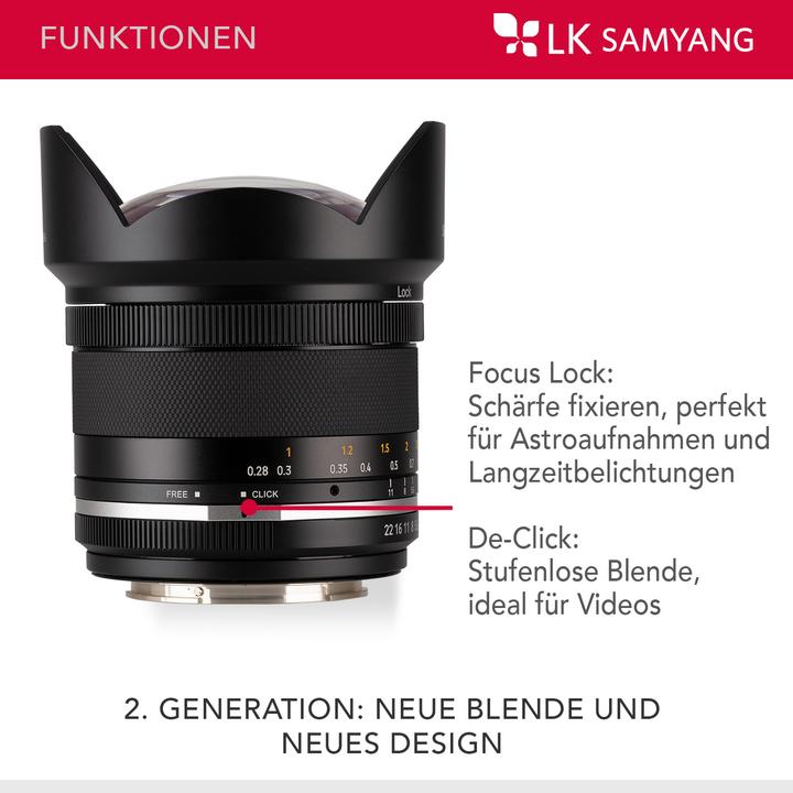 Produktbild Samyang 14mm f/2.8 MKII Canon EF (Canon EF, APS-C / DX)