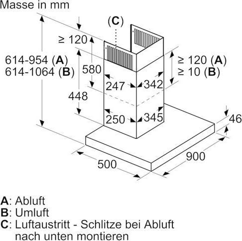 Produktbild Bosch Hausgeräte DWB98JQ50 (Wandhaube)