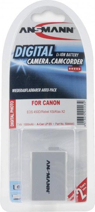 Actual product image Ansmann Canon LP-E5 Battery (Rechargeable battery)